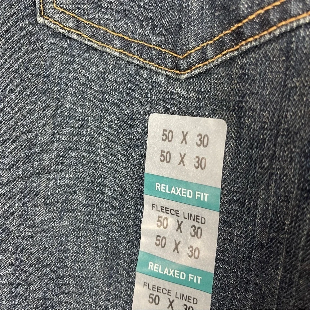 NEW Carhartt Relaxed Fit Fleece Lined Holter Jeans Straight Leg Men's Size 50x30